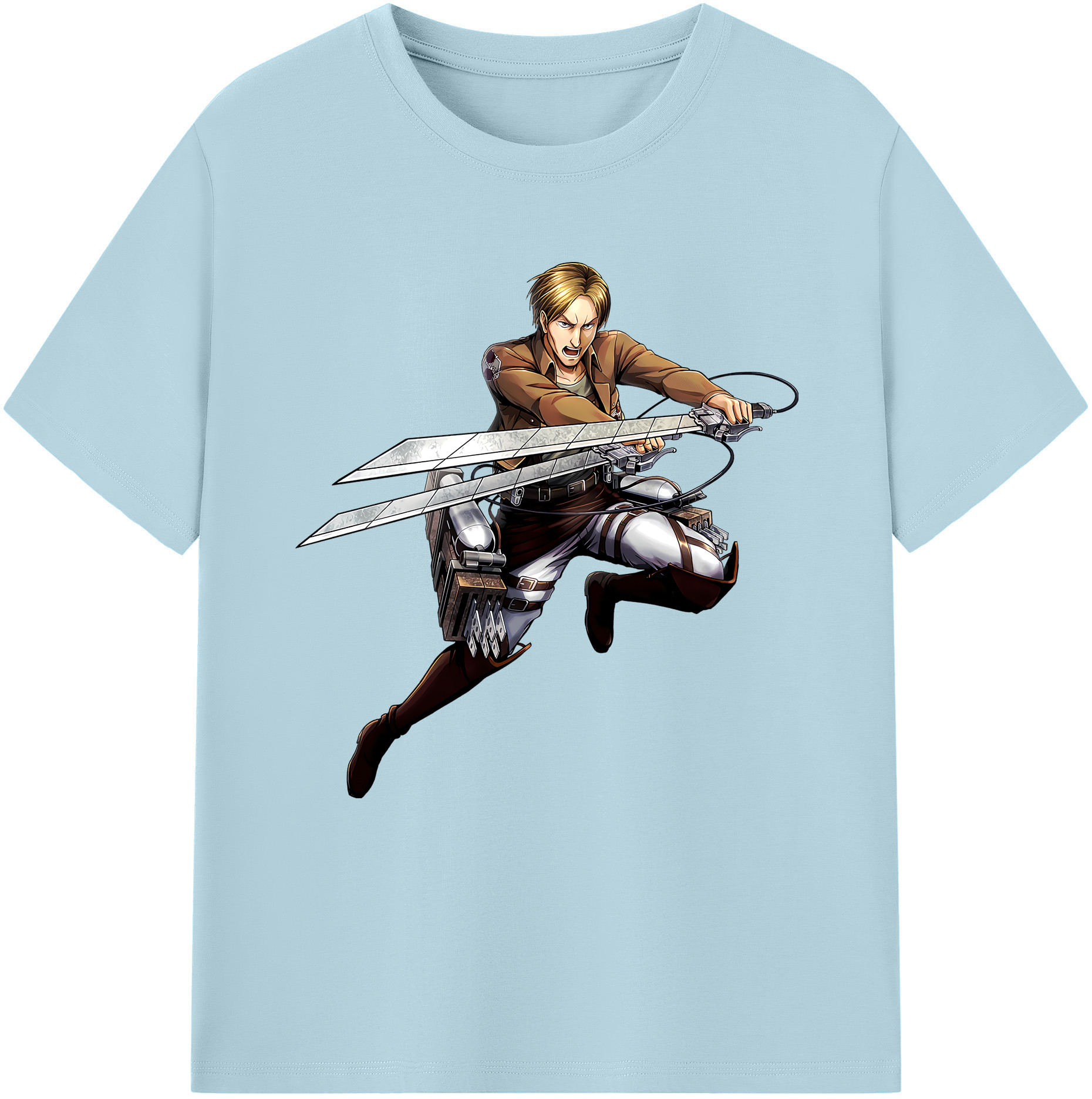 （画像用） 進撃の巨人 Attack on Titan 綿100％半袖Tシャツ（フロントプリント）